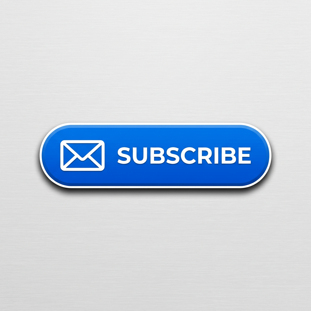 Blue button with white envelope icon and text 'SUBSCRIBE'
